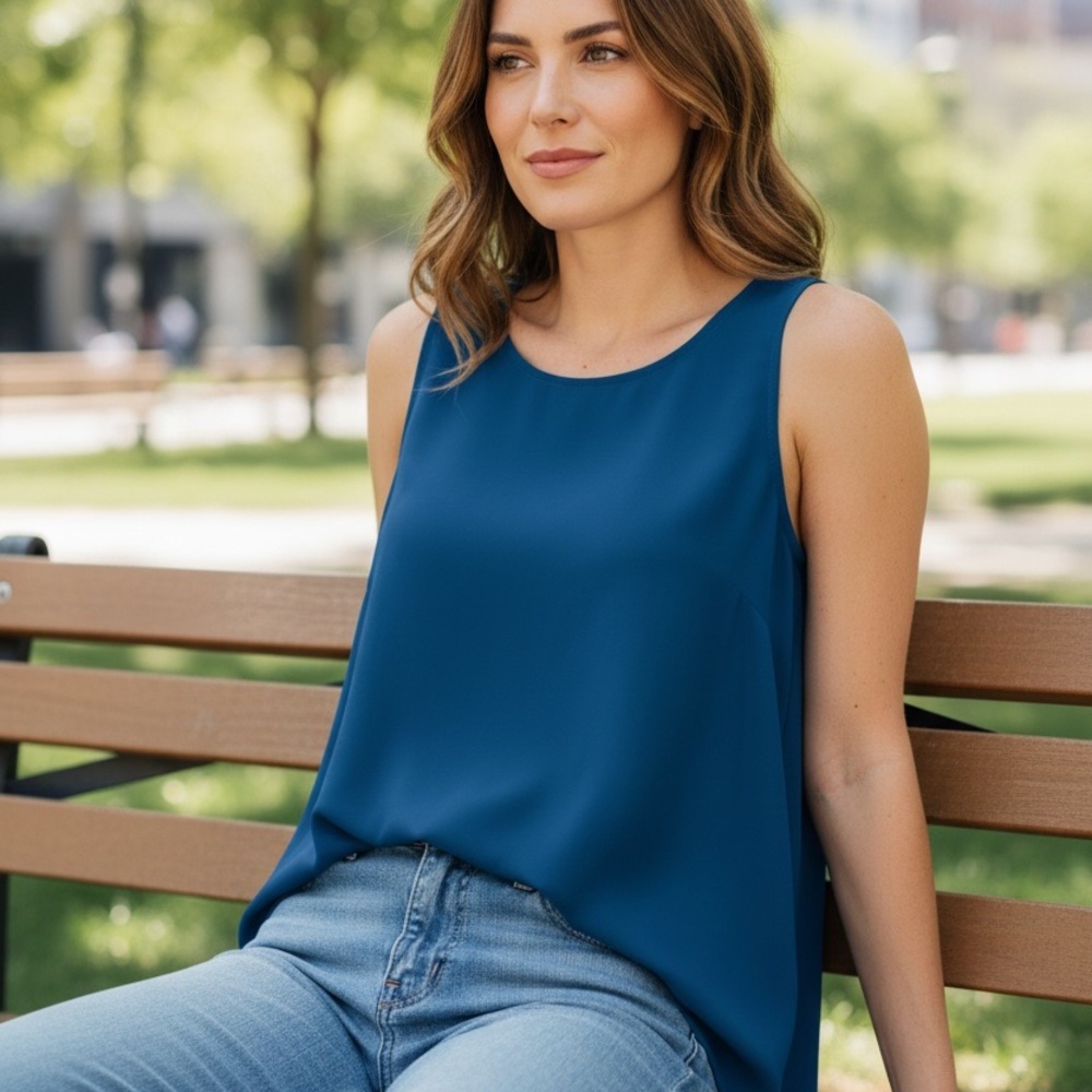 Teal Sleeveless Tank Top